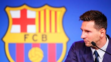 Lionel Messi of Barcelona Press Conference