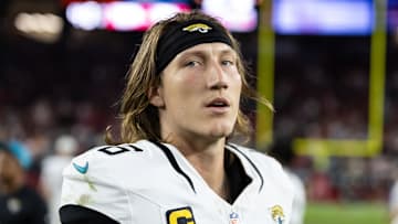 Jacksonville Jaguars quarterback Trevor Lawrence (16) against the Arizona Cardinals at State Farm Stadium. 