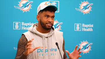 Dolphins Quarterback Tua Tagovailoa Addresses the Media