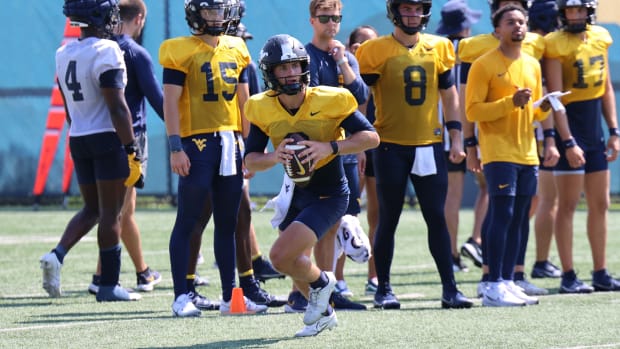 West Virginia University quarterback Garrett Greene.