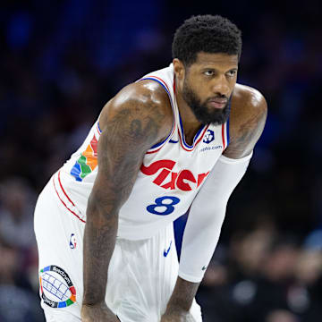 Philadelphia 76ers star Paul George underwent arthroscopic knee surgery on Monday.