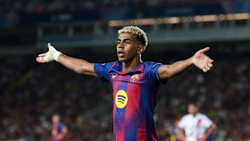 Lamine Yamal lors de FC Barcelone - Paris Saint-Germain.