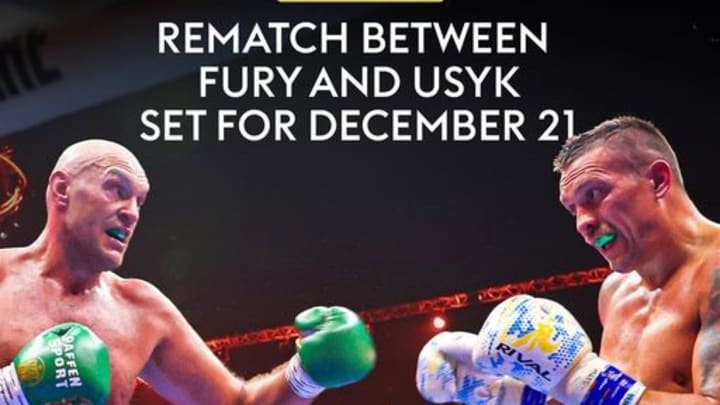 The rematch between Tyson Fury & Oleksandr Usyk in Saudi Arabia scheduled for December 21, 2024