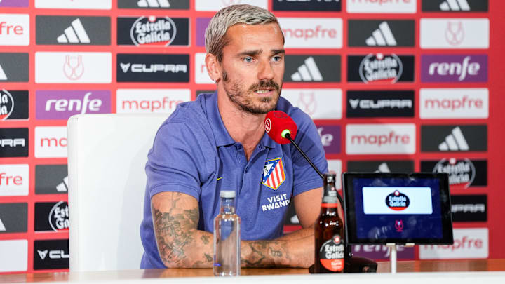 Atletico De Madrid Press Conference - Final Copa Del Rey
