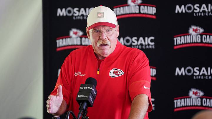 Kansas City Chiefs   head coach Andy Reid speaks to the media.