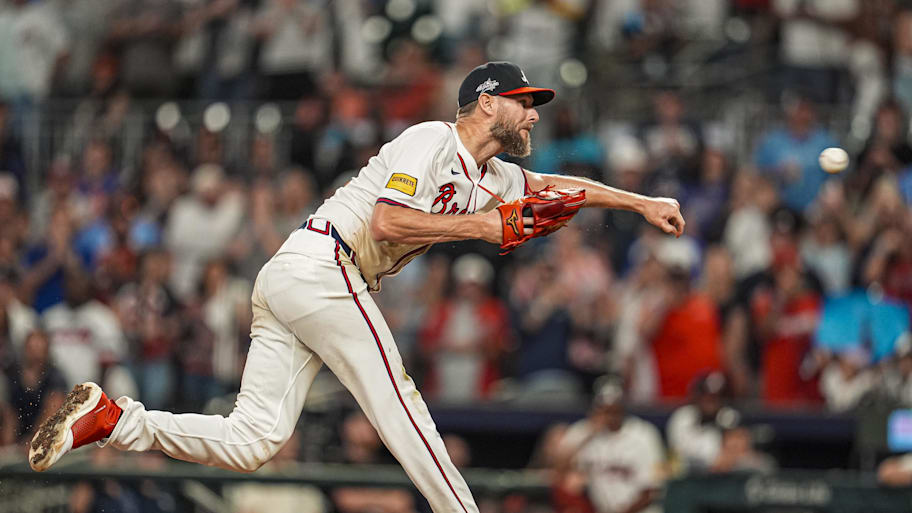 Chris Sale throws a pitch during the first half of the 2025 MLB season. | Dale Zanine-Imagn Images