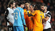Vinicius was sent off against Valencia