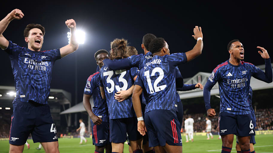 Arsenal players celebrating