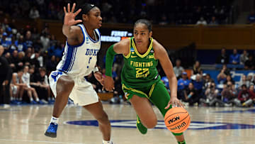 Former North Carolina Tarheel Deja Kelly led the Ducks to the Round of 32 in the NCAA Tournament. She shot 38.6 percent from the floor and scored 12.2 points a game.