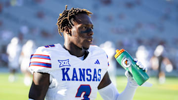 Oct 5, 2024; Tempe, Arizona, USA; Kansas Jayhawks cornerback Cobee Bryant (2) against the Arizona State Sun Devils at Mountain America Stadium. Mandatory Credit: Mark J. Rebilas-Imagn Images