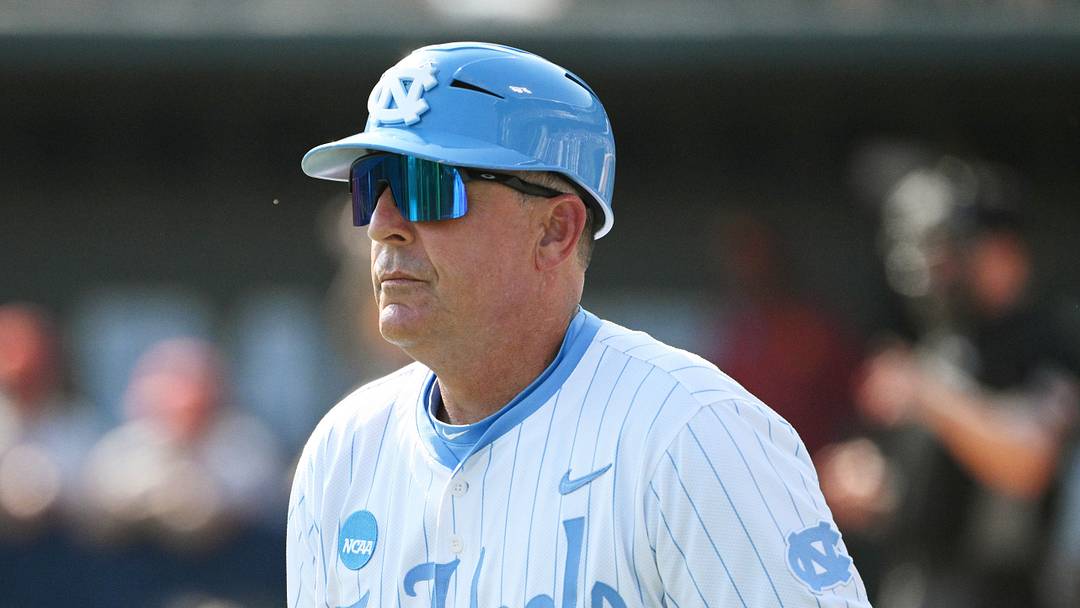 June 7, 2026; Chapel Hill, NC, USA;  North Carolina Tar Heels head coach Scott Forbes during the ninth inning against the USC Trojans at Boshamer Stadium. Mandatory Credit: Zachary Taft-Imagn Images