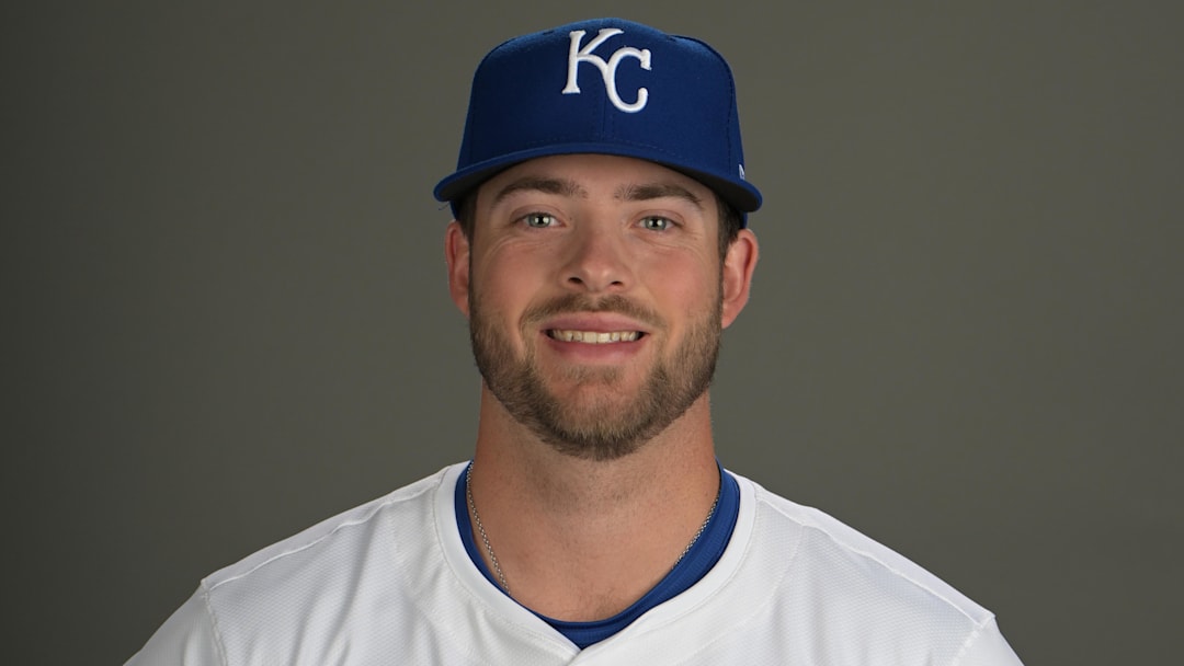 Feb 22, 2024; Surprise, AZ, USA;  Kansas City Royals pitcher Mason Barnett (86) during photo day at spring training in Surprise, AZ. Mandatory Credit: Jayne Kamin-Oncea-Imagn Images