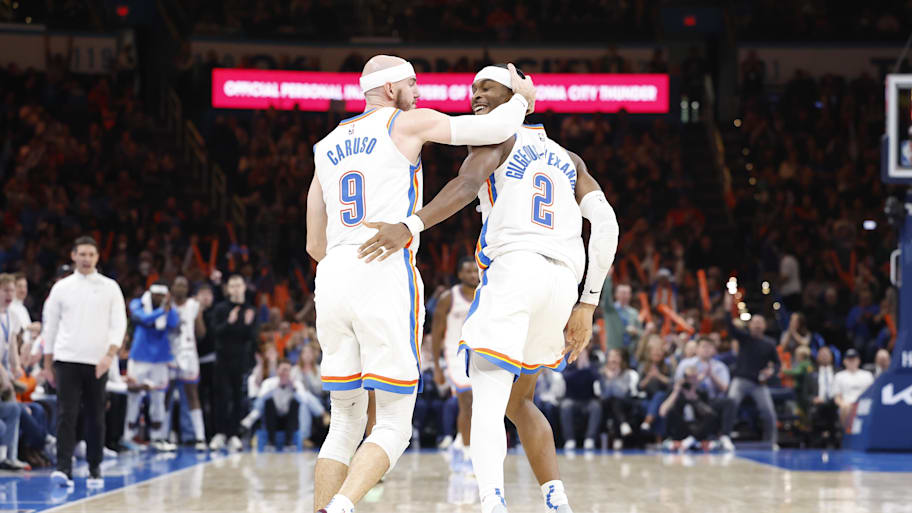 SGA says the Thunder are "lucky" to have Caruso.  | Alonzo Adams-Imagn Images