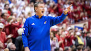 Dec 16, 2023; Bloomington, Indiana, USA; Kansas Jayhawks head coach Bill Self in in the second half against the Indiana Hoosiers at Simon Skjodt Assembly Hall. Mandatory Credit: Trevor Ruszkowski-Imagn Images