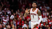 Arizona Wildcats guard Caleb Love (1).