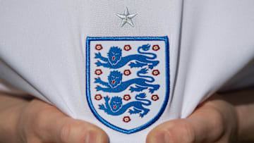 The England International Badge on their Home Shirt