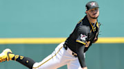 Pittsburgh Pirates starting pitcher Paul Skenes throws a pitch during the third inning against the New York Yankees at LECOM Park. 