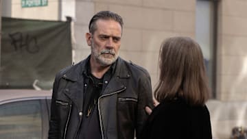 Jeffrey Dean Morgan as Negan, Lisa Emery as The Dama - The Walking Dead: Dead City _ Season 2, Episode 4 - Photo Credit: Robert Clark/AMC