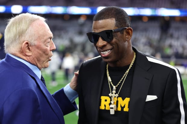 Jerry Jones and Deion Sanders