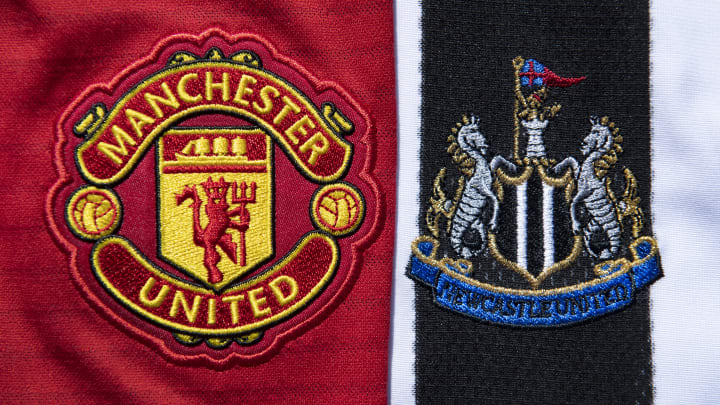 Manchester United and Newcastle United Club Crests Manchester United and Newcastle United Club Crests