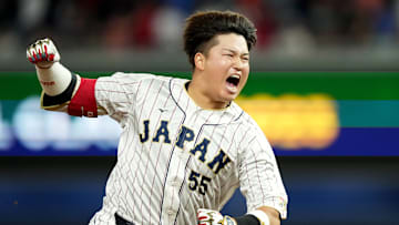 Munetaka Murakami hits a home run during the 2023 World Baseball Classic Semifinals: Mexico v Japan.