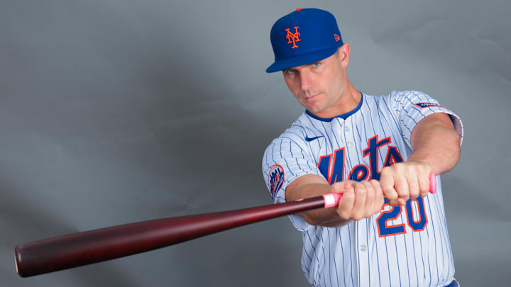 Feb 20, 2025; Port St. Lucie, FL, USA; New York Mets first baseman Pete Alonso (20) poses for a photo during picture day at Clover Park. Feb 20, 2025; Port St. Lucie, FL, USA; New York Mets first baseman Pete Alonso (20) poses for a photo during picture day at Clover Park.