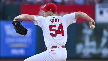 Jun 6, 2024; St. Louis, Missouri, USA;  St. Louis Cardinals starting pitcher Sonny Gray (54) pitches against the Colorado Rockies during the first inning at Busch Stadium. Mandatory Credit: Jeff Curry-USA TODAY Sports