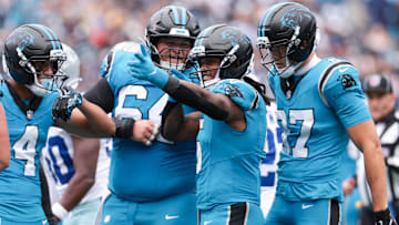 Carolina Panthers running back Rico Dowdle.