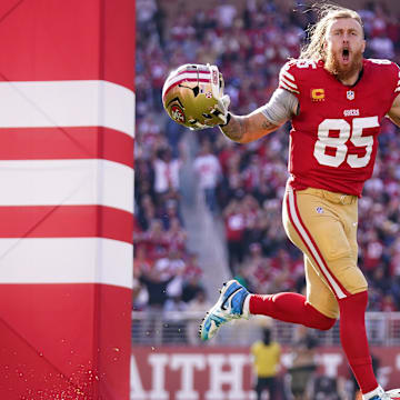 San Francisco 49ers tight end George Kittle on Dec 8, 2024.