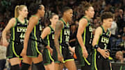 May 21, 2025; Minneapolis, Minnesota, USA; The Minnesota Lynx go the bench for a timeout in the first quarter of the game with the Dallas Wings at Target Center. Mandatory Credit: Bruce Kluckhohn-Imagn Images