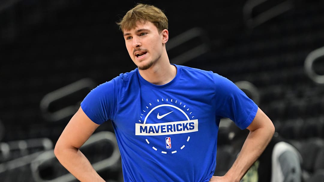 Mar 31, 2026; Milwaukee, Wisconsin, USA;  Dallas Mavericks forward Cooper Flagg (32) warms up before a game against the Milwaukee Bucks.