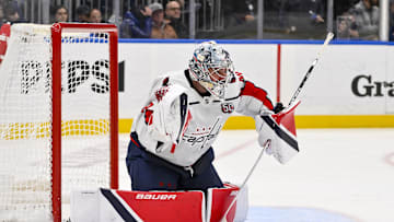 Logan Thompson, Washington Capitals Mandatory Credit: Jeff Curry-Imagn Images