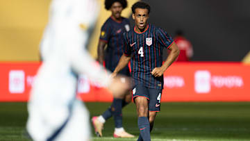 Tyler Adams during the USMNT's Gold Cup quarterfinal game against Costa Rica