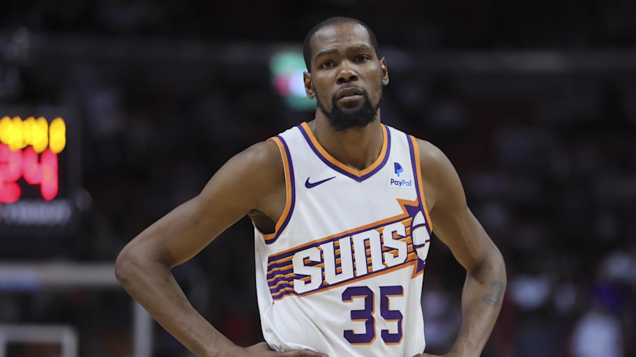 Phoenix Suns forward Kevin Durant against the Miami Heat | Sam Navarro-Imagn Images