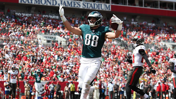 Philadelphia Eagles tight end Dallas Goedert Philadelphia Eagles tight end Dallas Goedert