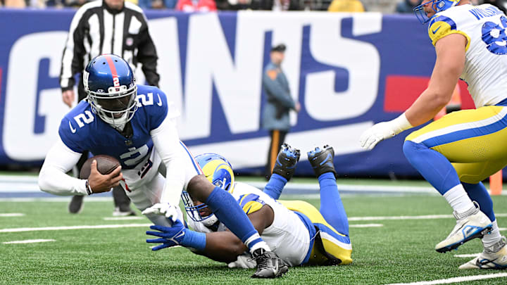 Los Angeles Rams v New York Giants, Kobie Turner, Tyrod Taylor