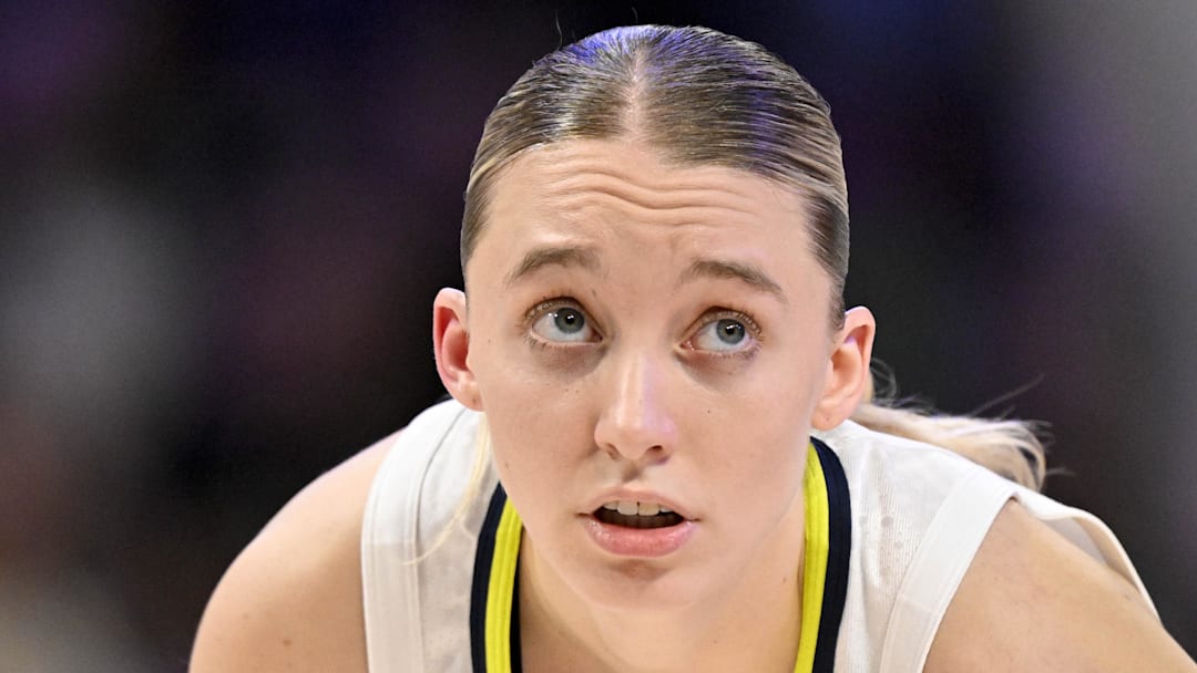 Dallas Wings guard Paige Bueckers looks on during the second half against the Phoenix Mercury.