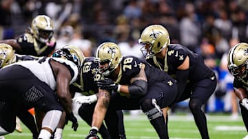 Saints' veteran center Erik McCoy suffered a groin injury early against Eagles Sunday, badly hurting the team's running game in a 15-12 loss at the Superdome in New Orleans. 