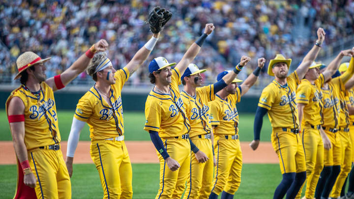 The Savannah Bananas defeated the Texas Tailgaters inside Doak Campbell Stadium on Saturday, Feb. 28, 2026.