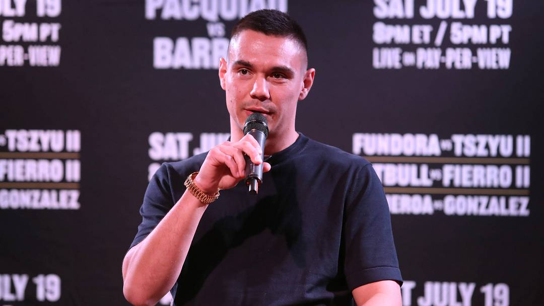 Tim Tszyu speaks during a May 31, 2025 press conference. Tim Tszyu speaks during a May 31, 2025 press conference.