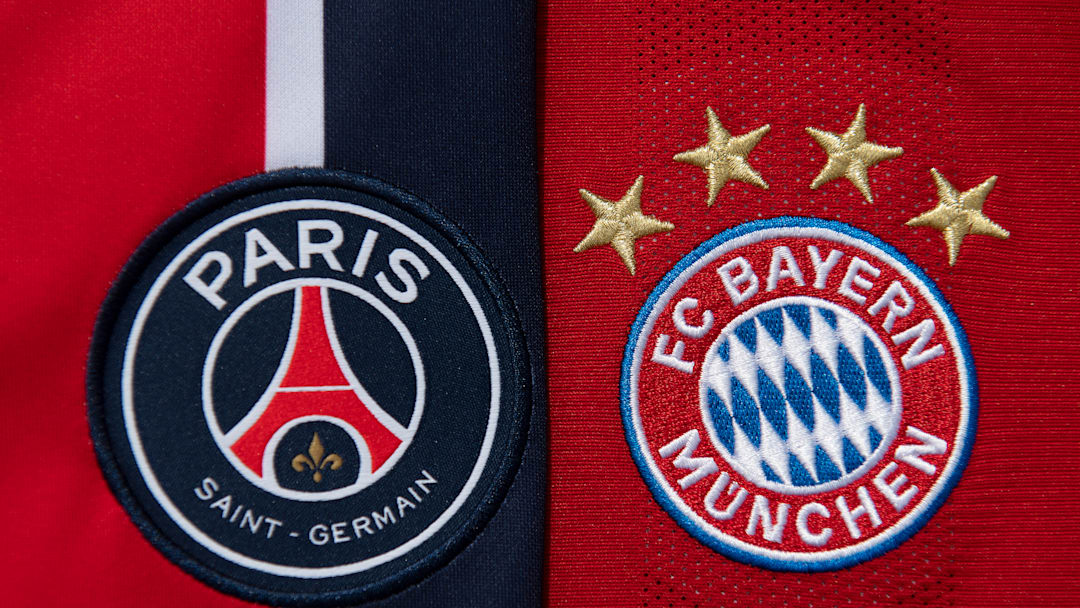 The Paris Saint-Germain and FC Bayern Munich Club Badges