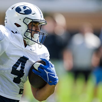 BYU running back LJ Martin at Fall Camp