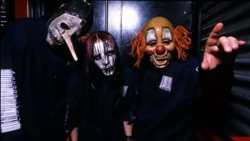 Old school photo of Slipknot (Brixton Academy 2000)