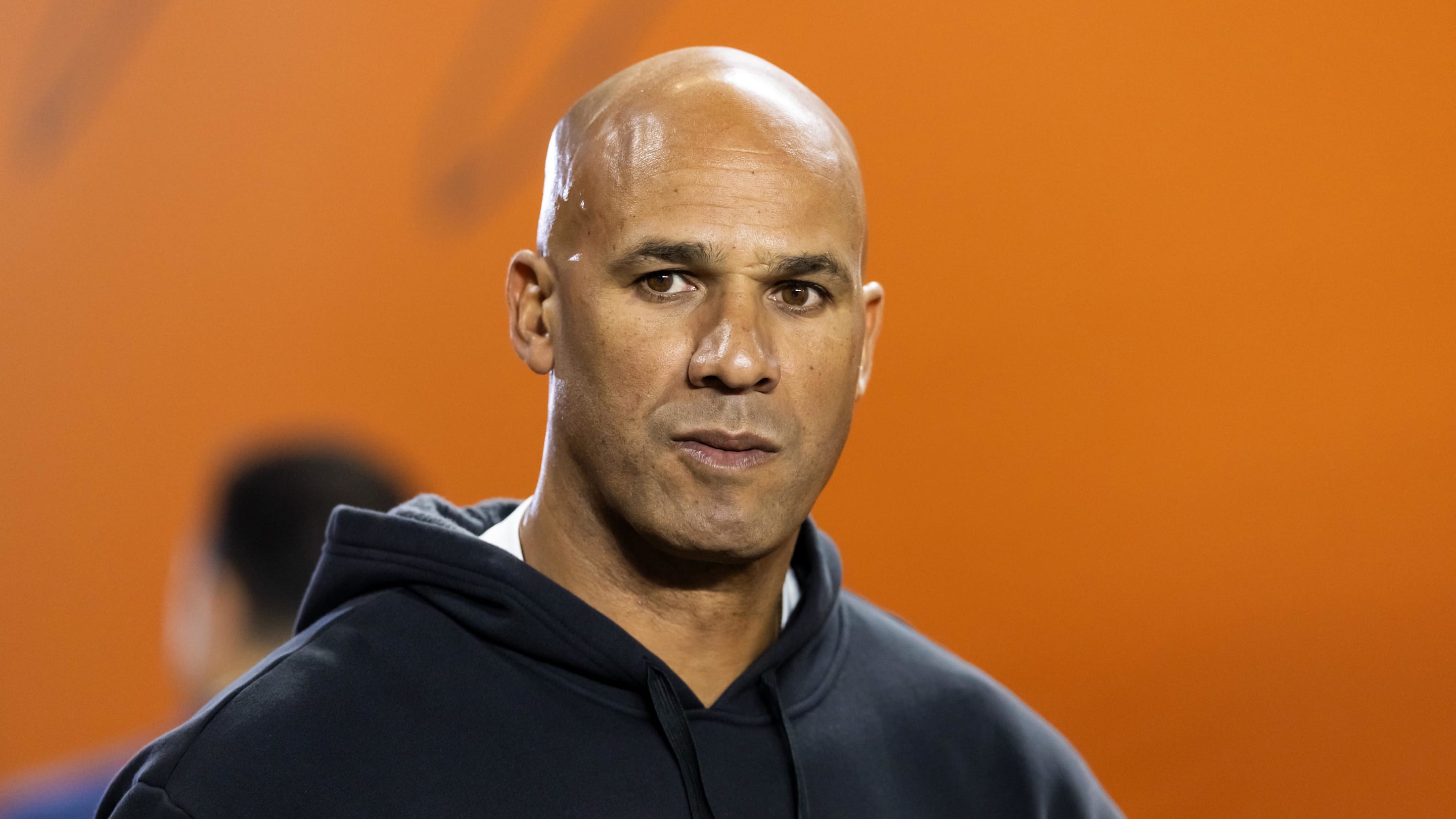 Miami Hurricanes defensive line coach Jason Taylor against the Indiana Hoosiers during the College Football Playoff