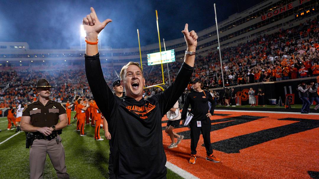 Oklahoma State coach Eric Morris. Oklahoma State coach Eric Morris.