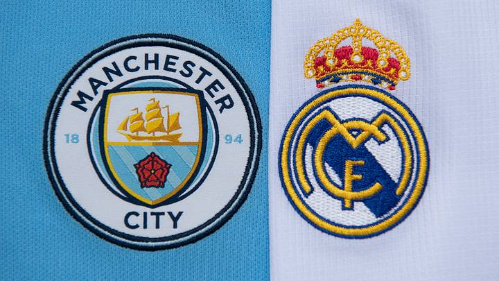 The Real Madrid and Manchester City Club Badges