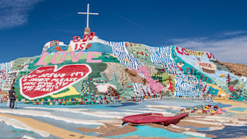 Salvation Mountain, a folk art monument in California.