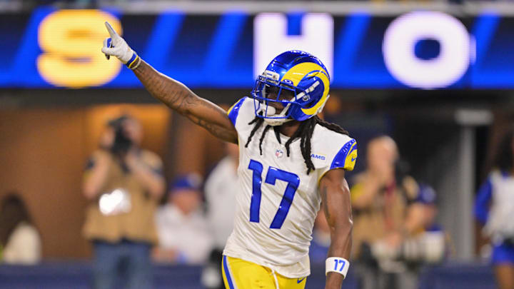 Los Angeles Rams wide receiver Davante Adams. Los Angeles Rams wide receiver Davante Adams.