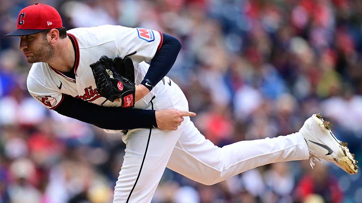 Sep 20, 2026: Cleveland Guardians starting pitcher Gavin Williams (32) throws a pitch during the fourth inning against the Athletics at Progressive Field. Credit: David Dermer-Imagn Images