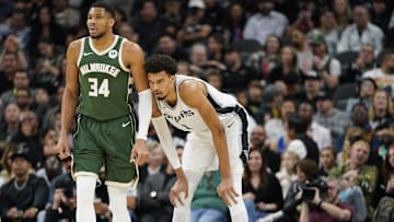 Giannis Antetokounmpo and Victor Wembanyama